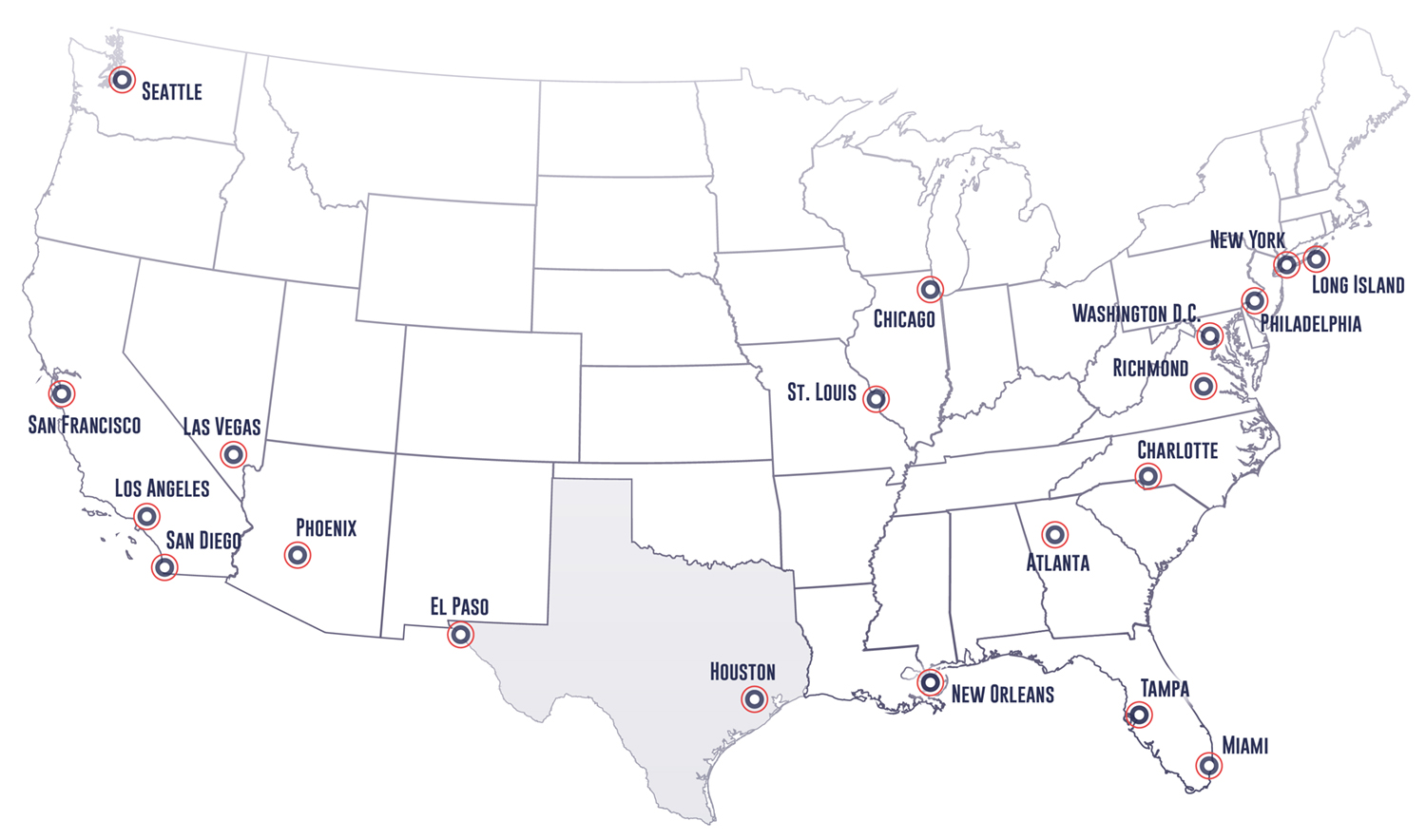 TXFR - Map Top 20 Trafficking Cities